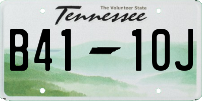 TN license plate B4110J