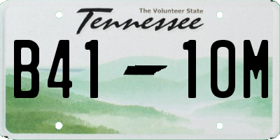 TN license plate B4110M
