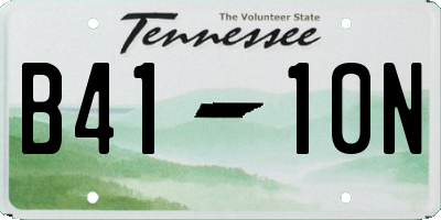 TN license plate B4110N