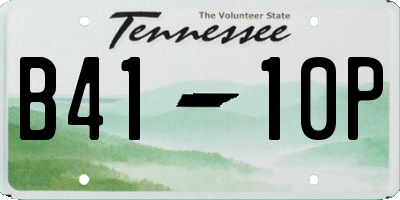 TN license plate B4110P