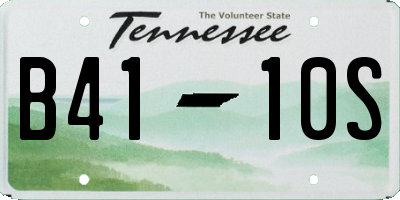 TN license plate B4110S