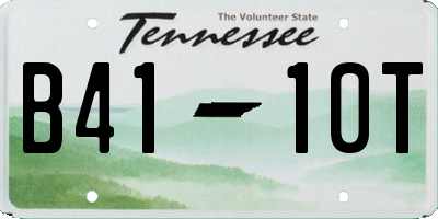 TN license plate B4110T