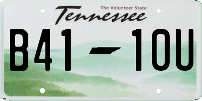 TN license plate B4110U