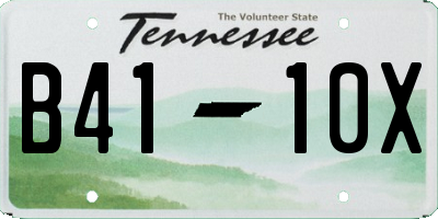 TN license plate B4110X