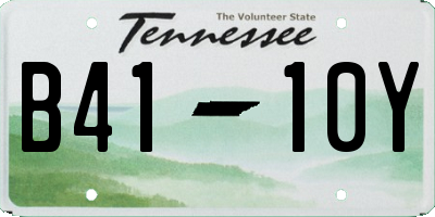 TN license plate B4110Y