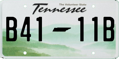 TN license plate B4111B