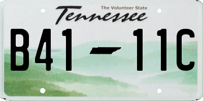 TN license plate B4111C