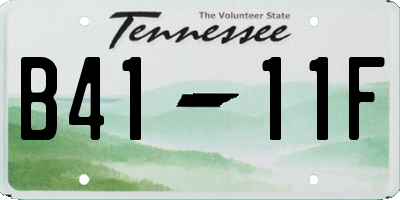 TN license plate B4111F