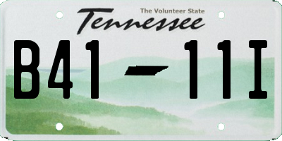 TN license plate B4111I