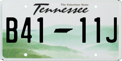 TN license plate B4111J
