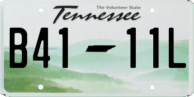 TN license plate B4111L