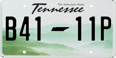 TN license plate B4111P