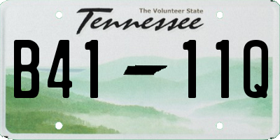 TN license plate B4111Q
