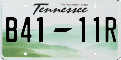 TN license plate B4111R