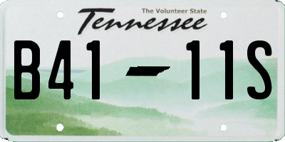 TN license plate B4111S