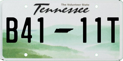 TN license plate B4111T
