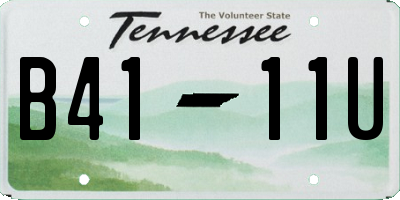 TN license plate B4111U