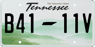 TN license plate B4111V
