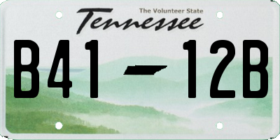 TN license plate B4112B