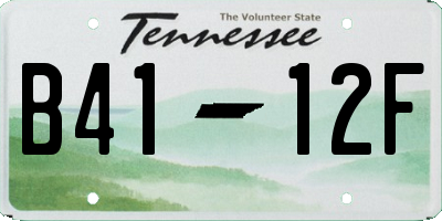 TN license plate B4112F
