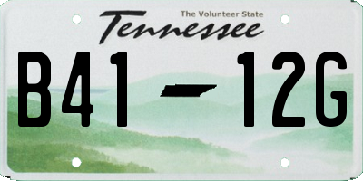 TN license plate B4112G