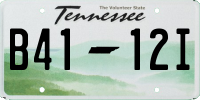 TN license plate B4112I