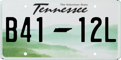 TN license plate B4112L