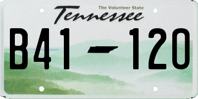 TN license plate B4112O
