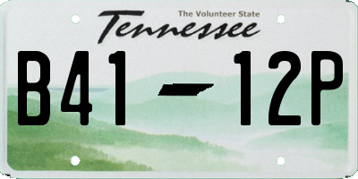TN license plate B4112P