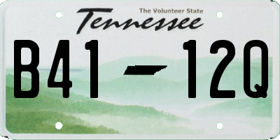 TN license plate B4112Q