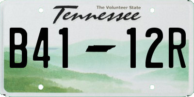 TN license plate B4112R
