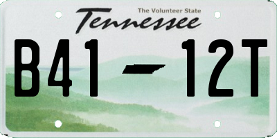 TN license plate B4112T