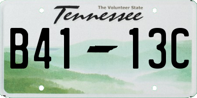 TN license plate B4113C
