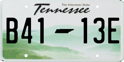 TN license plate B4113E