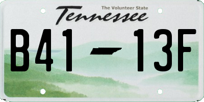 TN license plate B4113F