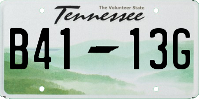 TN license plate B4113G