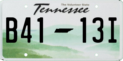 TN license plate B4113I