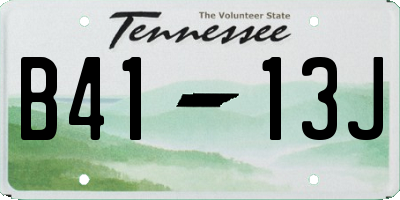 TN license plate B4113J