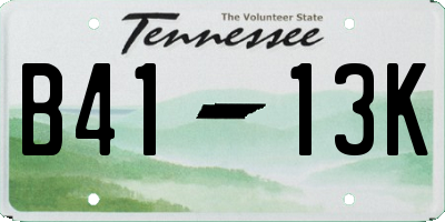 TN license plate B4113K