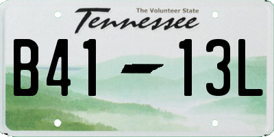 TN license plate B4113L