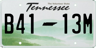 TN license plate B4113M