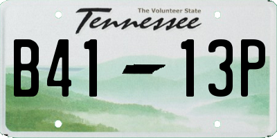 TN license plate B4113P