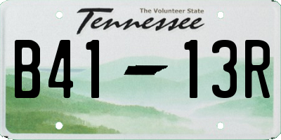 TN license plate B4113R