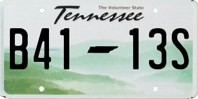TN license plate B4113S