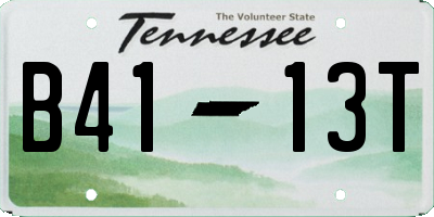 TN license plate B4113T