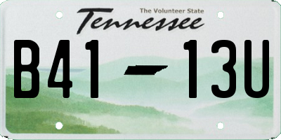 TN license plate B4113U