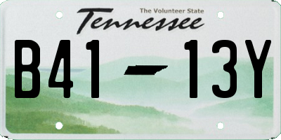 TN license plate B4113Y