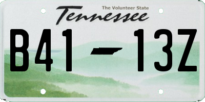TN license plate B4113Z