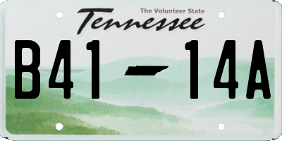 TN license plate B4114A