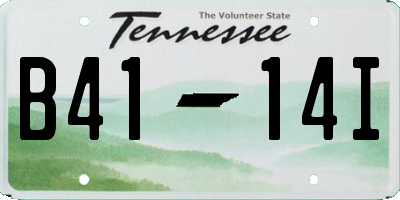 TN license plate B4114I